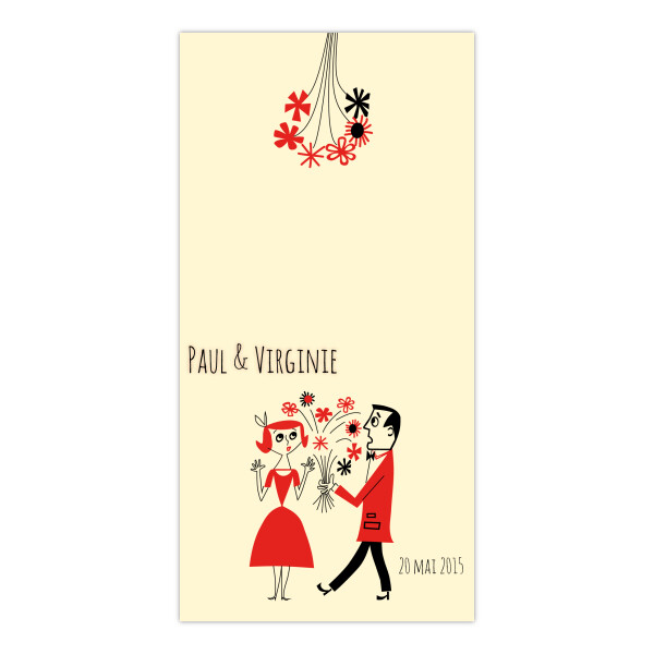 Faire-part Rétro carré